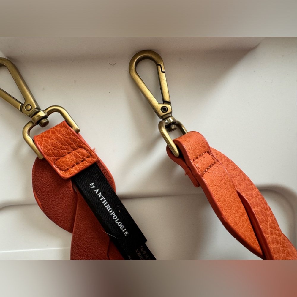 ANTHROPOLOGIE NEW Bette Braided Bag Strap Coral color Never used